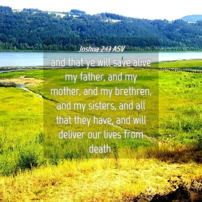Picture 04 - Joshua 2:13 ASV - and that ye will save alive my father, and my - Bible Verse Picture