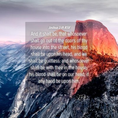 Picture 04 - Joshua 2:19 ASV - And it shall be, that whosoever shall go out of - Bible Verse Picture