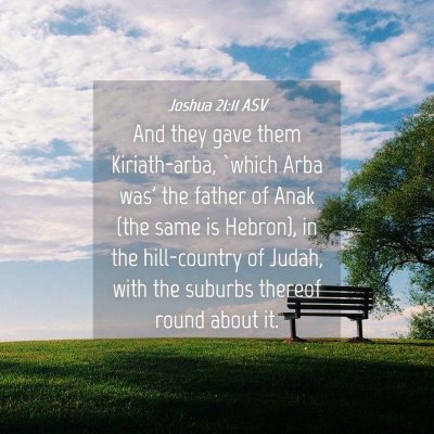 Picture 04 - Joshua 21:11 ASV - And they gave them Kiriath-arba, `which Arba was' - Bible Verse Picture