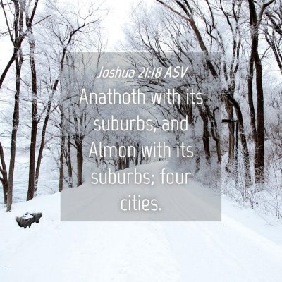 Picture 04 - Joshua 21:18 ASV - Anathoth with its suburbs, and Almon with its - Bible Verse Picture