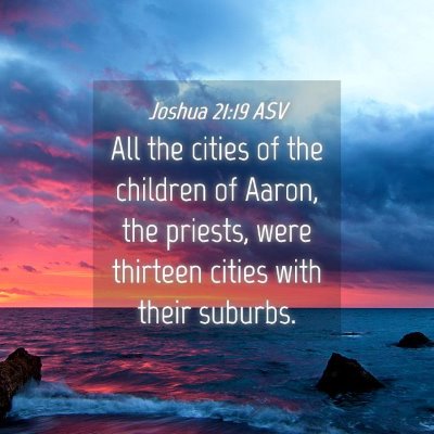 Picture 04 - Joshua 21:19 ASV - All the cities of the children of Aaron, the - Bible Verse Picture