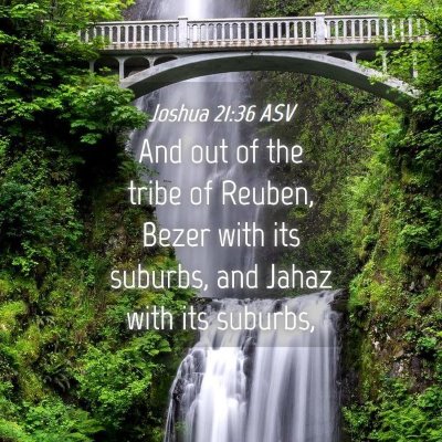 Picture 04 - Joshua 21:36 ASV - And out of the tribe of Reuben, Bezer with its - Bible Verse Picture