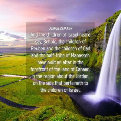 Picture 04 - Joshua 22:11 ASV - And the children of Israel heard say, Behold, the - Bible Verse Picture