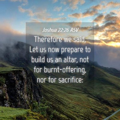 Picture 04 - Joshua 22:26 ASV - Therefore we said, Let us now prepare to build us - Bible Verse Picture
