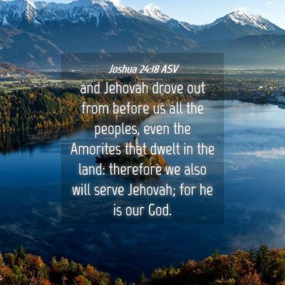 Picture 04 - Joshua 24:18 ASV - and Jehovah drove out from before us all the - Bible Verse Picture
