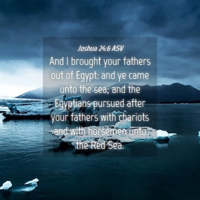 Picture 04 - Joshua 24:6 ASV - And I brought your fathers out of Egypt: and ye - Bible Verse Picture
