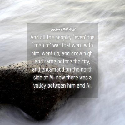 Picture 04 - Joshua 8:11 ASV - And all the people, `even' the `men of' war that - Bible Verse Picture