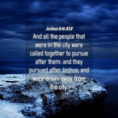 Picture 04 - Joshua 8:16 ASV - And all the people that were in the city were - Bible Verse Picture