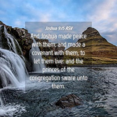 Picture 04 - Joshua 9:15 ASV - And Joshua made peace with them, and made a - Bible Verse Picture
