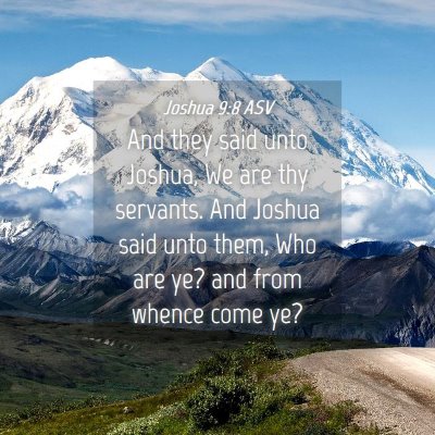 Picture 04 - Joshua 9:8 ASV - And they said unto Joshua, We are thy servants. - Bible Verse Picture