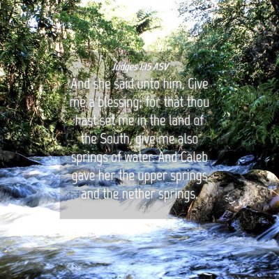 Picture 04 - Judges 1:15 ASV - And she said unto him, Give me a blessing; for - Bible Verse Picture