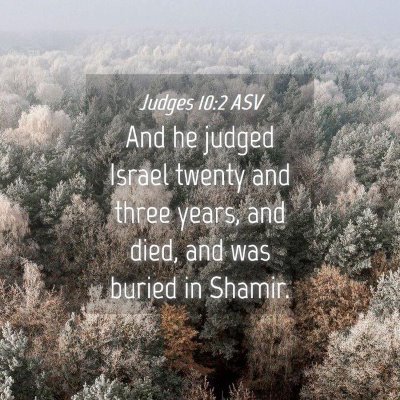 Picture 04 - Judges 10:2 ASV - And he judged Israel twenty and three years, and - Bible Verse Picture