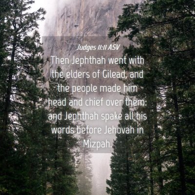 Picture 04 - Judges 11:11 ASV - Then Jephthah went with the elders of Gilead, and - Bible Verse Picture