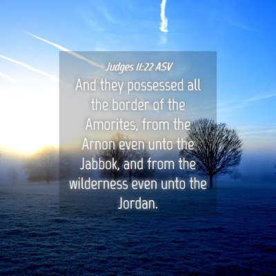 Picture 04 - Judges 11:22 ASV - And they possessed all the border of the - Bible Verse Picture