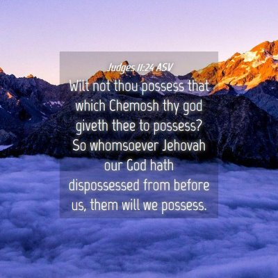 Picture 04 - Judges 11:24 ASV - Wilt not thou possess that which Chemosh thy god - Bible Verse Picture