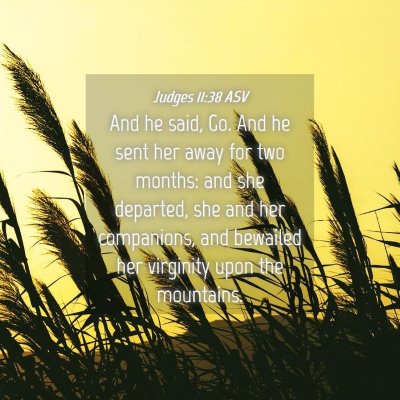 Picture 04 - Judges 11:38 ASV - And he said, Go. And he sent her away for two - Bible Verse Picture