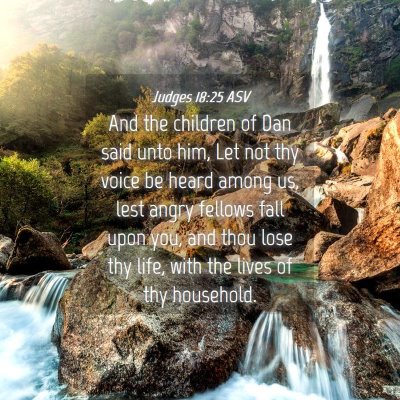 Picture 04 - Judges 18:25 ASV - And the children of Dan said unto him, Let not - Bible Verse Picture