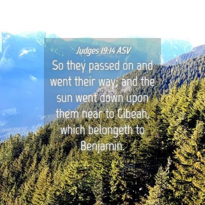Picture 04 - Judges 19:14 ASV - So they passed on and went their way; and the sun - Bible Verse Picture