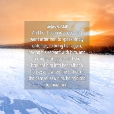 Picture 04 - Judges 19:3 ASV - And her husband arose, and went after her, to - Bible Verse Picture