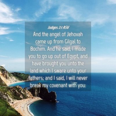 Picture 04 - Judges 2:1 ASV - And the angel of Jehovah came up from Gilgal to - Bible Verse Picture