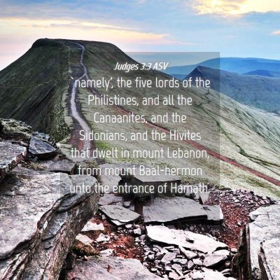 Picture 04 - Judges 3:3 ASV - `namely', the five lords of the Philistines, and - Bible Verse Picture