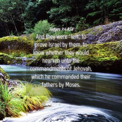 Picture 04 - Judges 3:4 ASV - And they were `left', to prove Israel by them, to - Bible Verse Picture