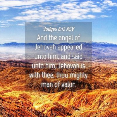 Picture 04 - Judges 6:12 ASV - And the angel of Jehovah appeared unto him, and - Bible Verse Picture