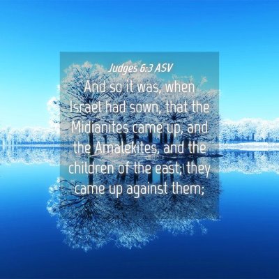 Picture 04 - Judges 6:3 ASV - And so it was, when Israel had sown, that the - Bible Verse Picture