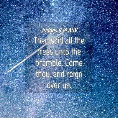 Picture 04 - Judges 9:14 ASV - Then said all the trees unto the bramble, Come - Bible Verse Picture
