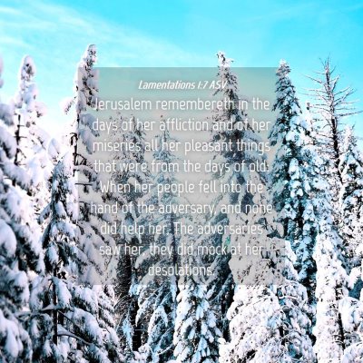 Picture 04 - Lamentations 1:7 ASV - Jerusalem remembereth in the days of her - Bible Verse Picture