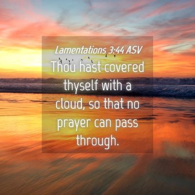 Picture 04 - Lamentations 3:44 ASV - Thou hast covered thyself with a cloud, so that - Bible Verse Picture