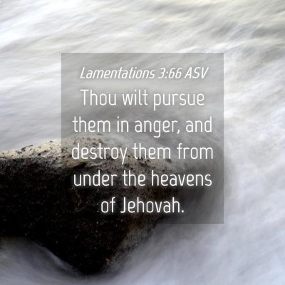 Picture 04 - Lamentations 3:66 ASV - Thou wilt pursue them in anger, and destroy them - Bible Verse Picture
