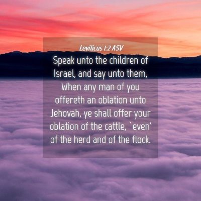 Picture 04 - Leviticus 1:2 ASV - Speak unto the children of Israel, and say unto - Bible Verse Picture