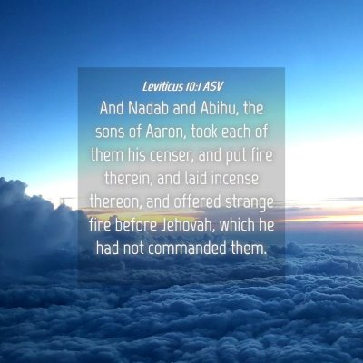 Picture 04 - Leviticus 10:1 ASV - And Nadab and Abihu, the sons of Aaron, took each - Bible Verse Picture