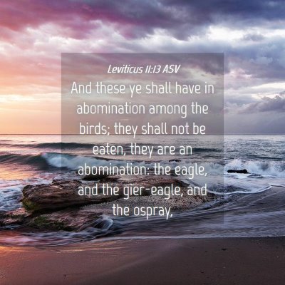 Picture 04 - Leviticus 11:13 ASV - And these ye shall have in abomination among the - Bible Verse Picture