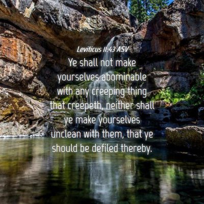 Picture 04 - Leviticus 11:43 ASV - Ye shall not make yourselves abominable with any - Bible Verse Picture
