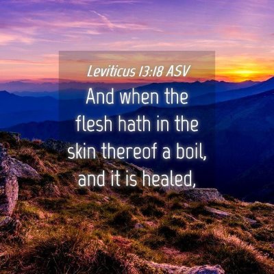 Picture 04 - Leviticus 13:18 ASV - And when the flesh hath in the skin thereof a - Bible Verse Picture