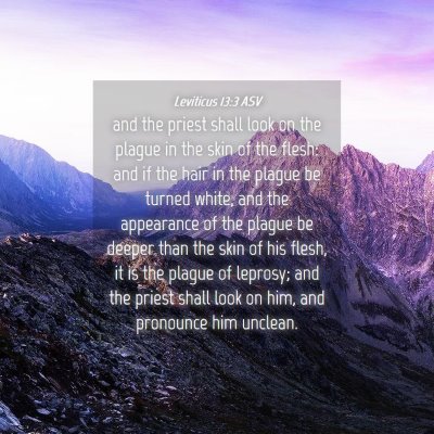 Picture 04 - Leviticus 13:3 ASV - and the priest shall look on the plague in the - Bible Verse Picture