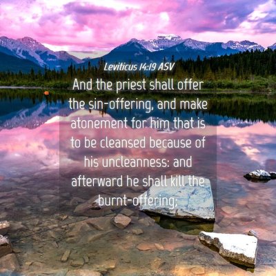 Picture 04 - Leviticus 14:19 ASV - And the priest shall offer the sin-offering, and - Bible Verse Picture