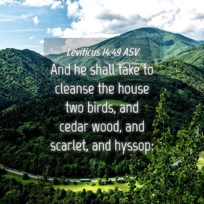 Picture 04 - Leviticus 14:49 ASV - And he shall take to cleanse the house two birds, - Bible Verse Picture