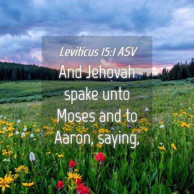 Picture 04 - Leviticus 15:1 ASV - And Jehovah spake unto Moses and to Aaron, - Bible Verse Picture