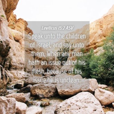 Picture 04 - Leviticus 15:2 ASV - Speak unto the children of Israel, and say unto - Bible Verse Picture