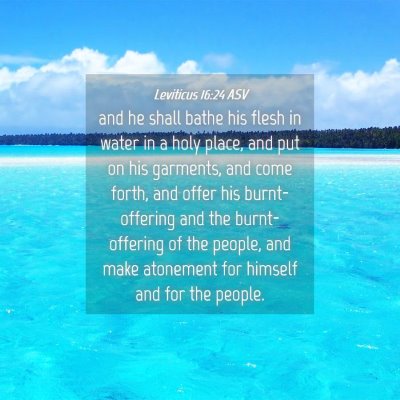 Picture 04 - Leviticus 16:24 ASV - and he shall bathe his flesh in water in a holy - Bible Verse Picture