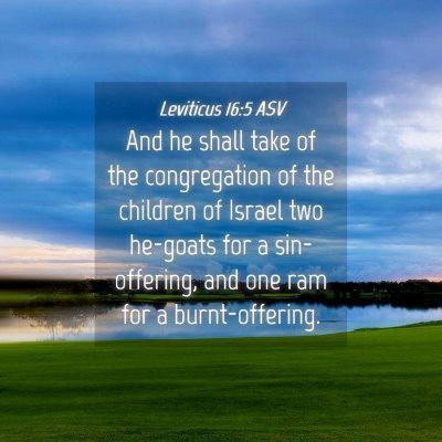 Picture 04 - Leviticus 16:5 ASV - And he shall take of the congregation of the - Bible Verse Picture