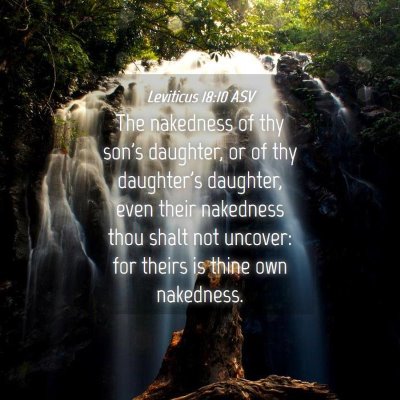 Picture 04 - Leviticus 18:10 ASV - The nakedness of thy son's daughter, or of thy - Bible Verse Picture