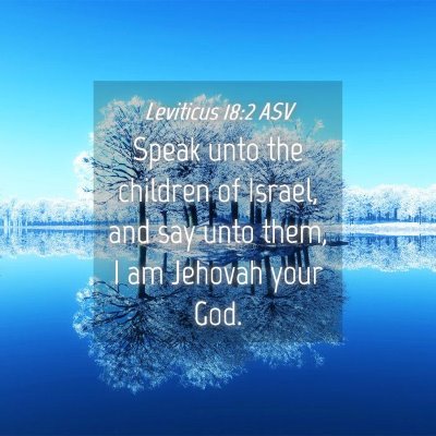 Picture 04 - Leviticus 18:2 ASV - Speak unto the children of Israel, and say unto - Bible Verse Picture