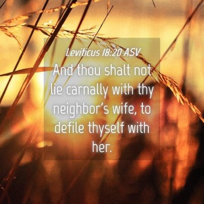 Picture 04 - Leviticus 18:20 ASV - And thou shalt not lie carnally with thy - Bible Verse Picture