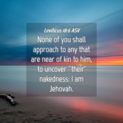 Picture 04 - Leviticus 18:6 ASV - None of you shall approach to any that are near - Bible Verse Picture