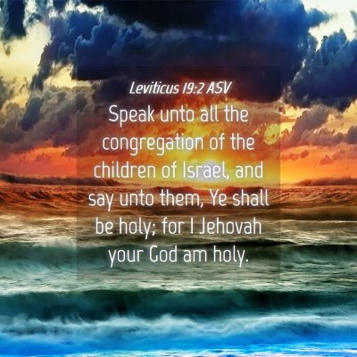 Picture 04 - Leviticus 19:2 ASV - Speak unto all the congregation of the children - Bible Verse Picture