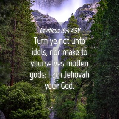 Picture 04 - Leviticus 19:4 ASV - Turn ye not unto idols, nor make to yourselves - Bible Verse Picture